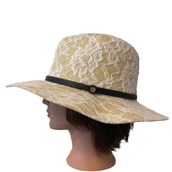 BCBGeneration lace Panama Hat - Picture 3 of 12